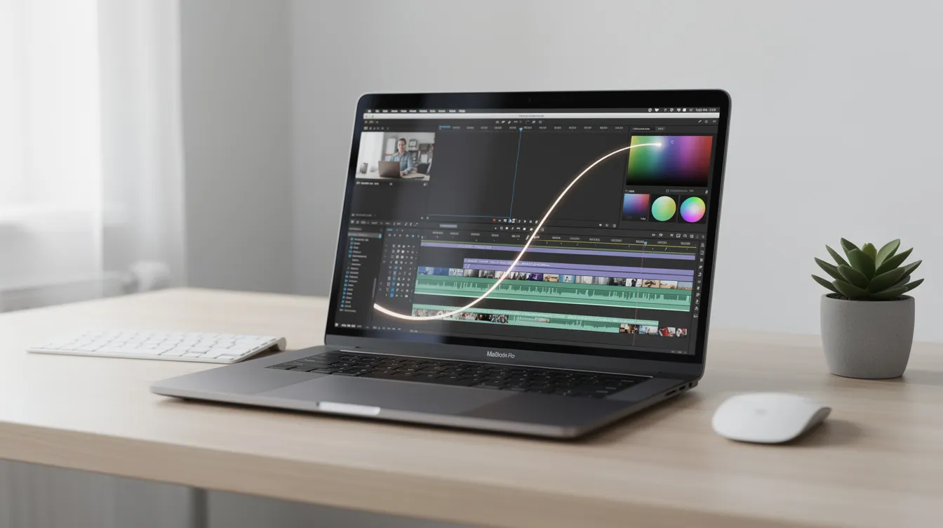 A user recording their Mac screen with audio, showing a professional and polished final video.