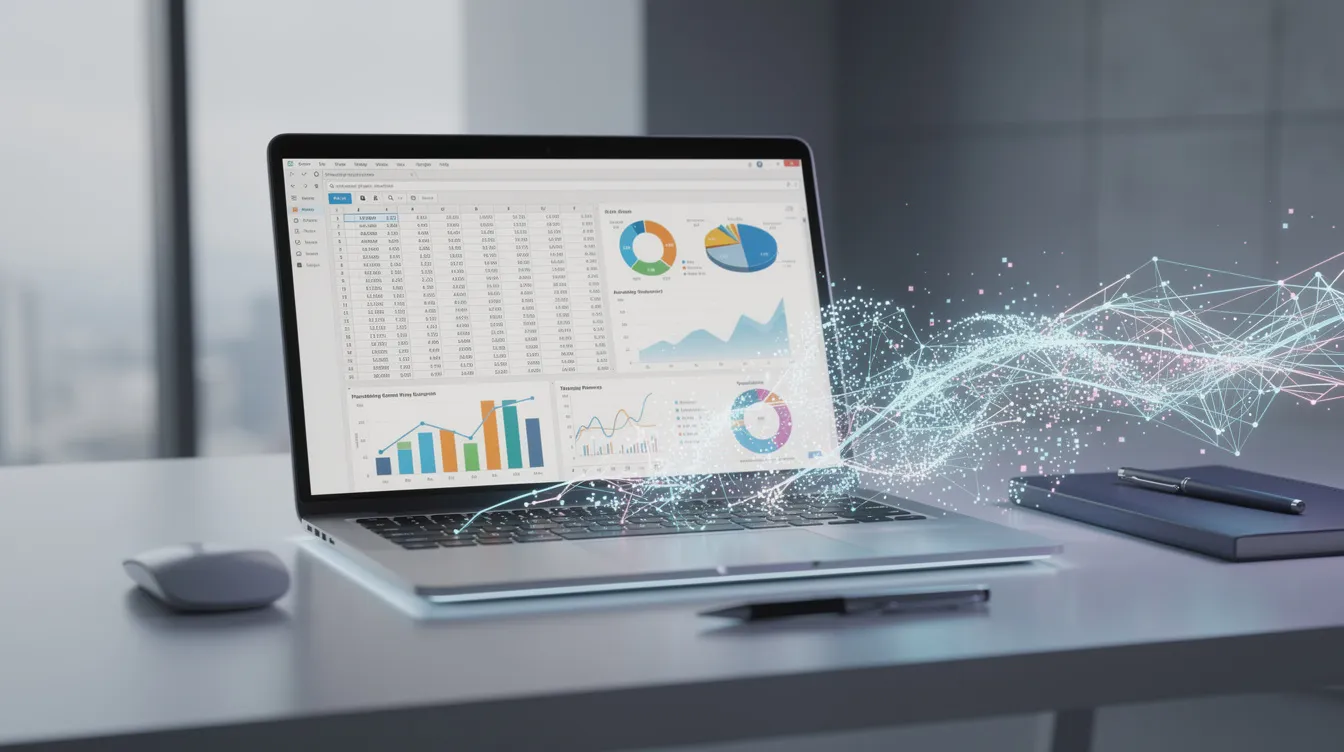 Génération de rapport automatique sur Excel grâce à l'intelligence artificielle qui transforme les données brutes en graphiques.