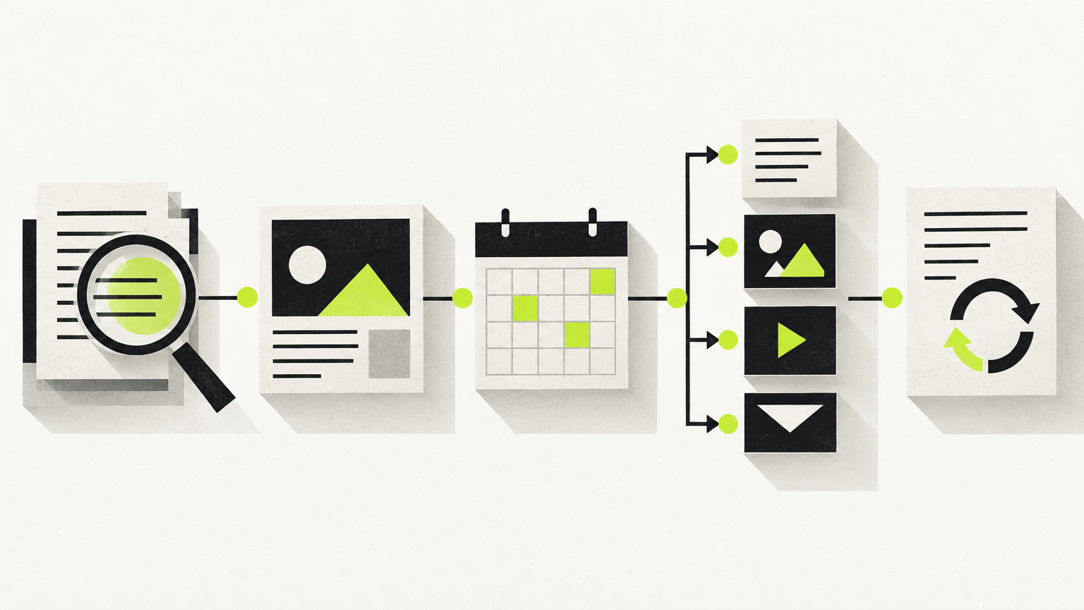 Editorial illustration: Automated Content Creation: The Definitive Guide for 2026