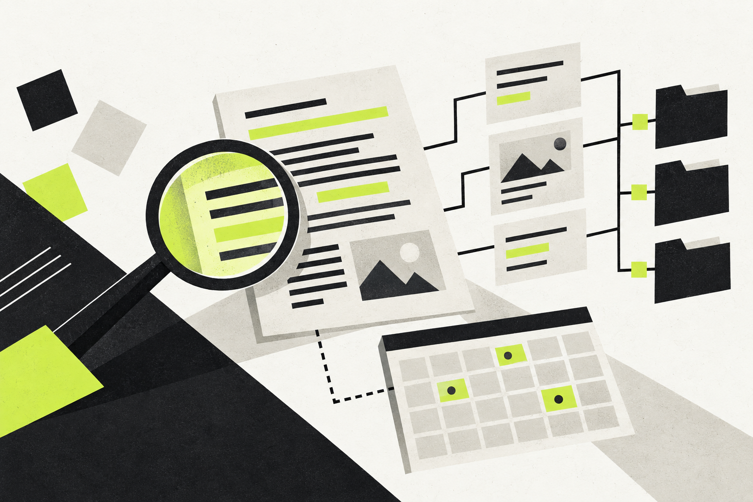 Editorial illustration: Automating Ghost CMS Blog Publishing: A Complete SEO Guide